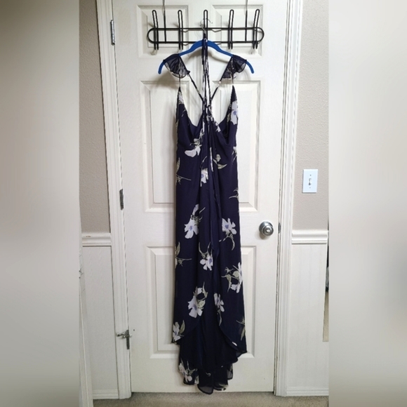 Lulus Navy Wrap Dress Floral NWT - Picture 7 of 7